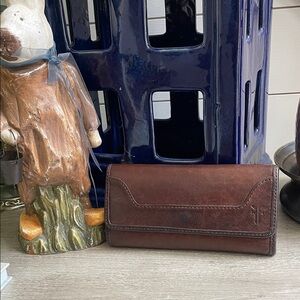 Frye Dark Brown Melissa Leather Wallet